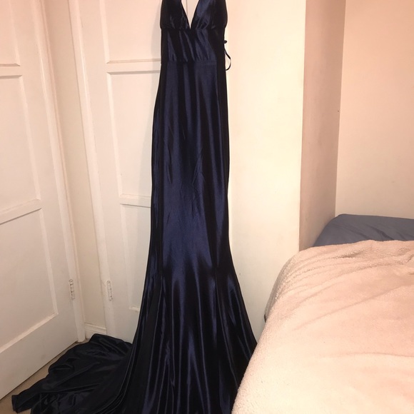 Navy blue prom dress - Picture 2 of 5